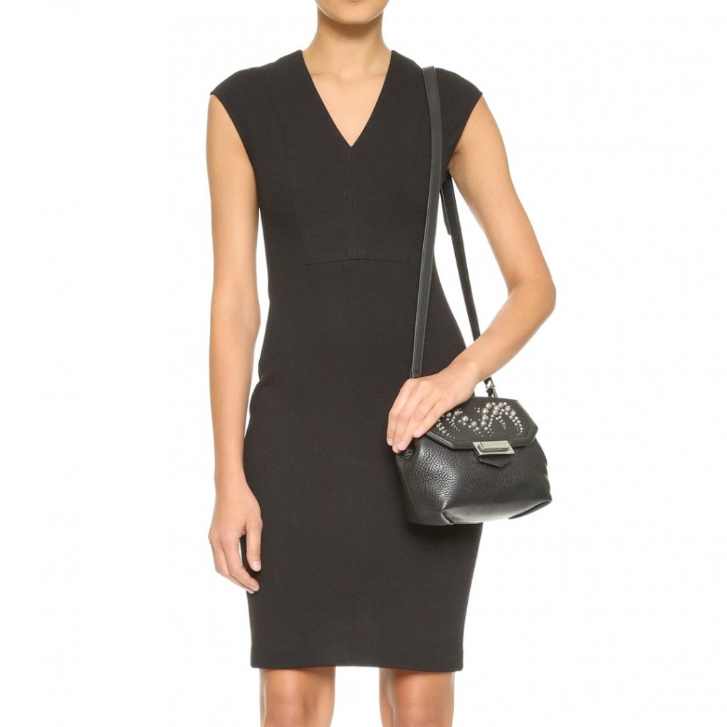 V Neck Bib Sheath Dress